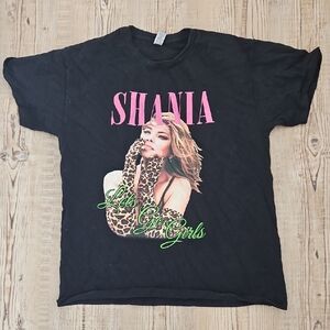 Shania Twain Let's Go Girls Black Gildan Short Sleeve Tshirt